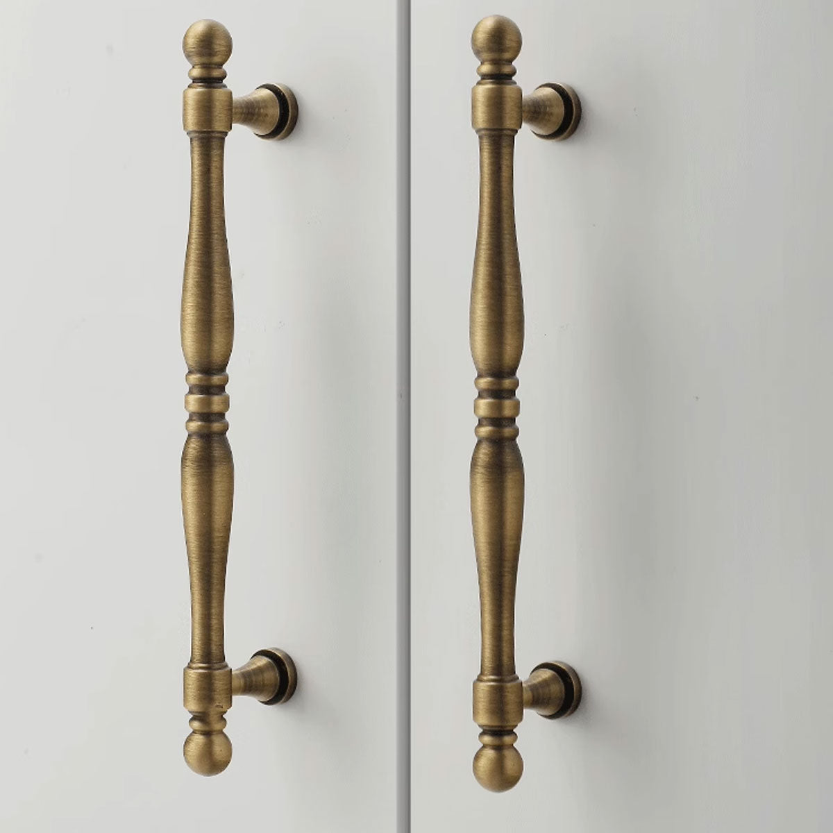 Solid Copper Cabinet Handle in Vintage Brushed Finish