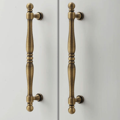 Solid Copper Cabinet Handle in Vintage Brushed Finish