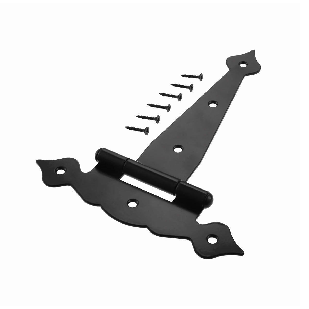 Black Coated Metal Strap T Hinges for Wooden Gate and Barn Door