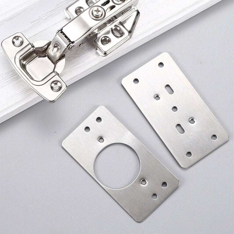 As Pictured Rust-Resistant Stainless Steel Hinge Repair Plate
