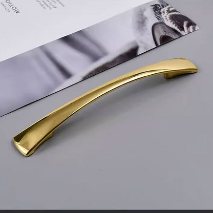 Solid Brass Wardrobe Handle with Bright Gold Finish