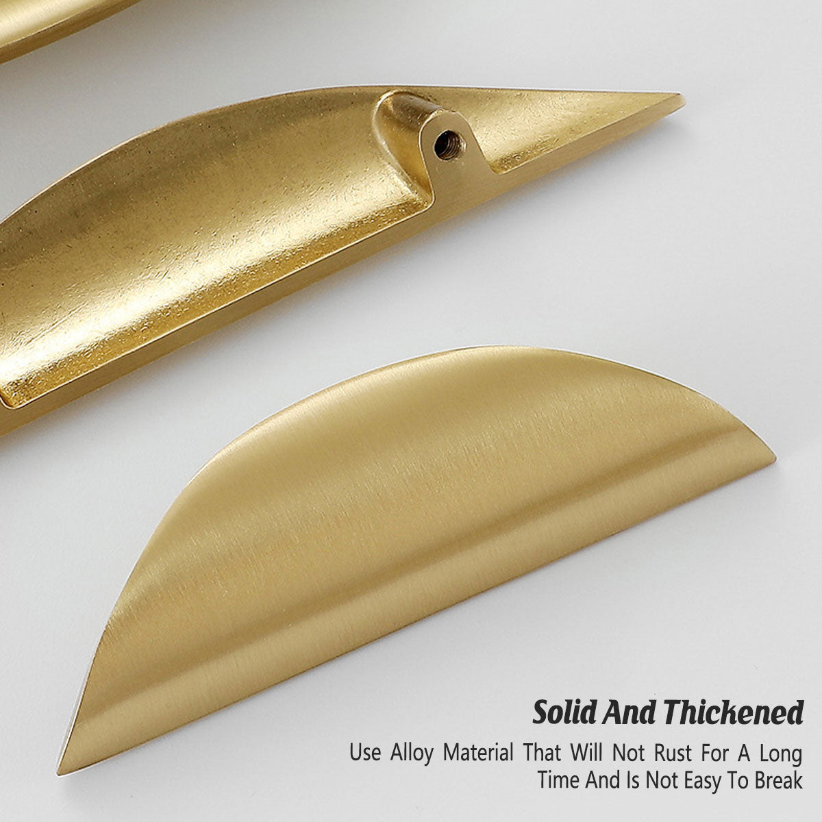 Brushed Brass Pure Copper Cabinet & Cupboard Door Handle Pull