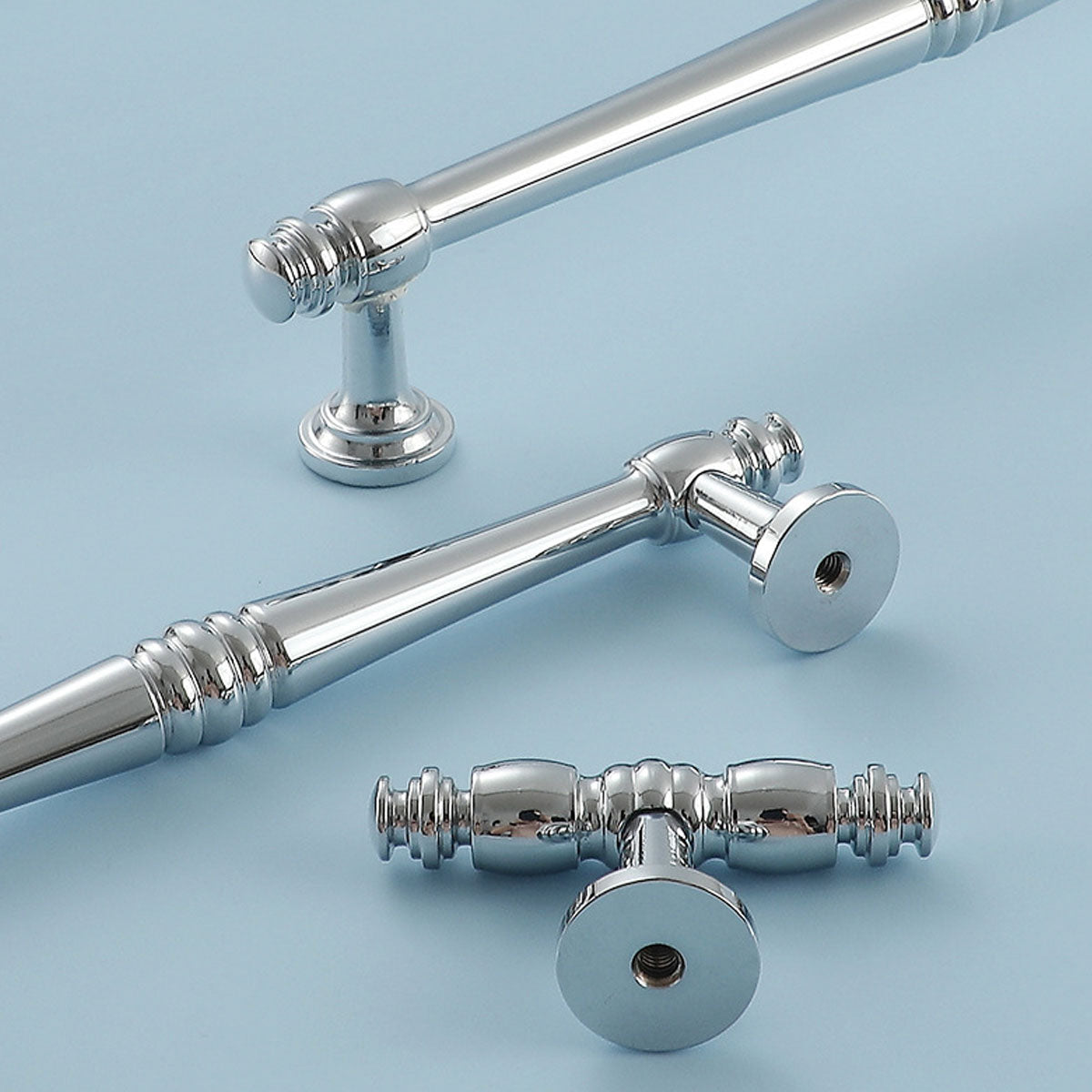 Silver Alloy Cabinet Handle with Polished Finish