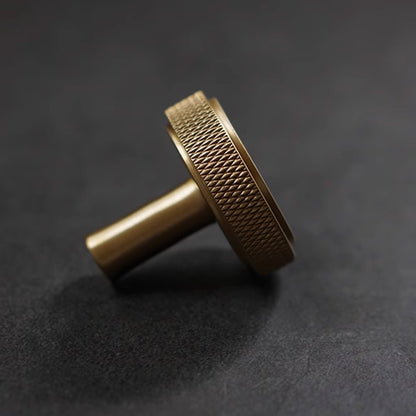 Knurled Solid Brass Handle with Round or Cylindrical Options