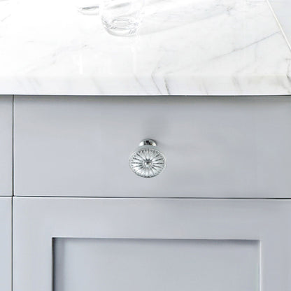 Round Pattern Cabinet Knob Single-Hole with Electroplated Finish