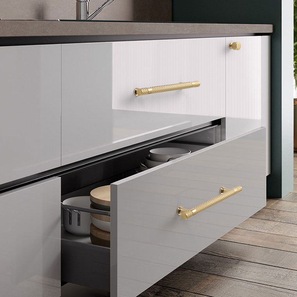 Zinc Alloy Cupboard & Cabinet Door Pull Handle 2 Colors