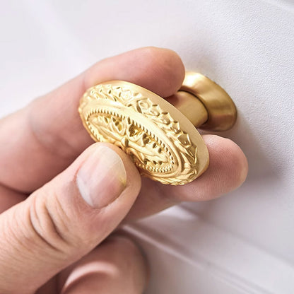 Oval Vintage Drawer Pull with Electroplated Finish