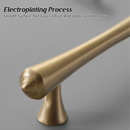 Gold Pure Copper Door Handle with 64, 96, 128mm Options