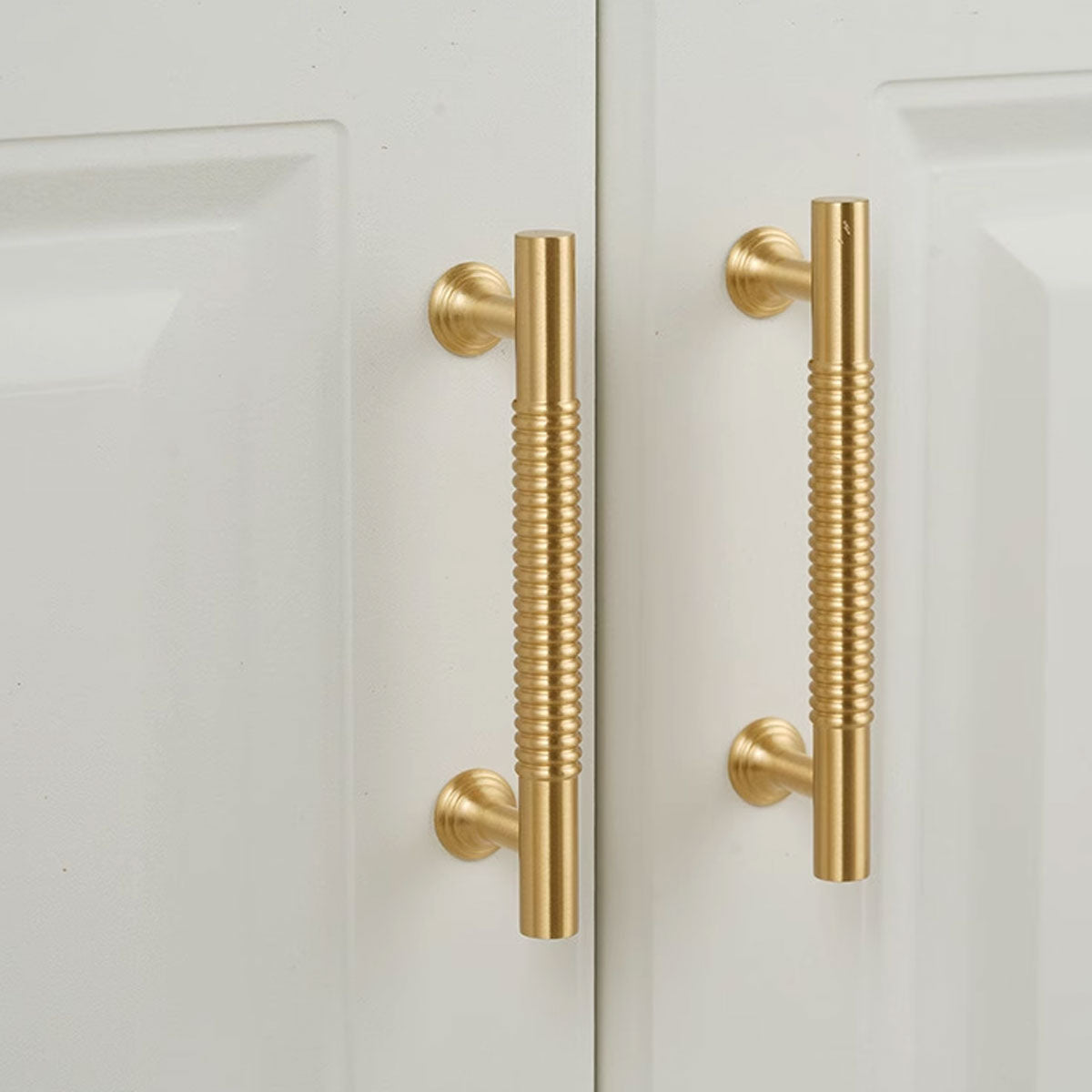 Anti-Slip Textured Brass Cupboard & Cabinet Door Pull Handle 96-320mm
