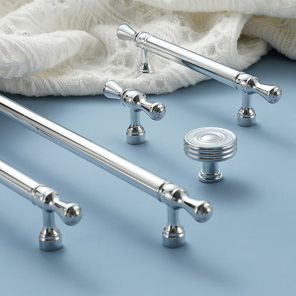 Silver Copper Cabinet Handle with Polished Finish 96–256mm