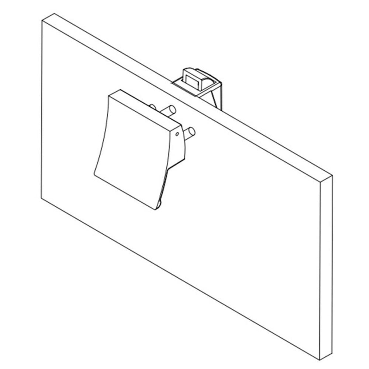 Silver Grey Finish Plastic-Metal Square Push Lock for Cabinets