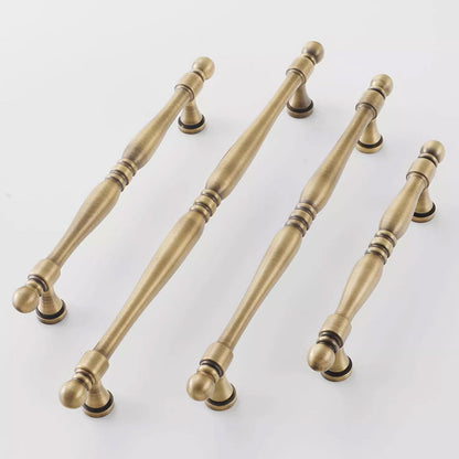 Solid Copper Cabinet Handle in Vintage Brushed Finish