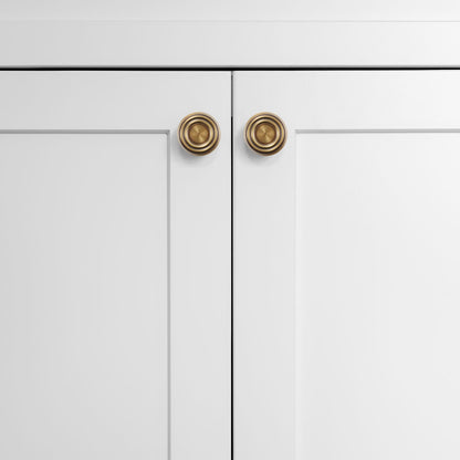 Retro Copper Alloy Cabinet Handle with Antique Brushed Finish