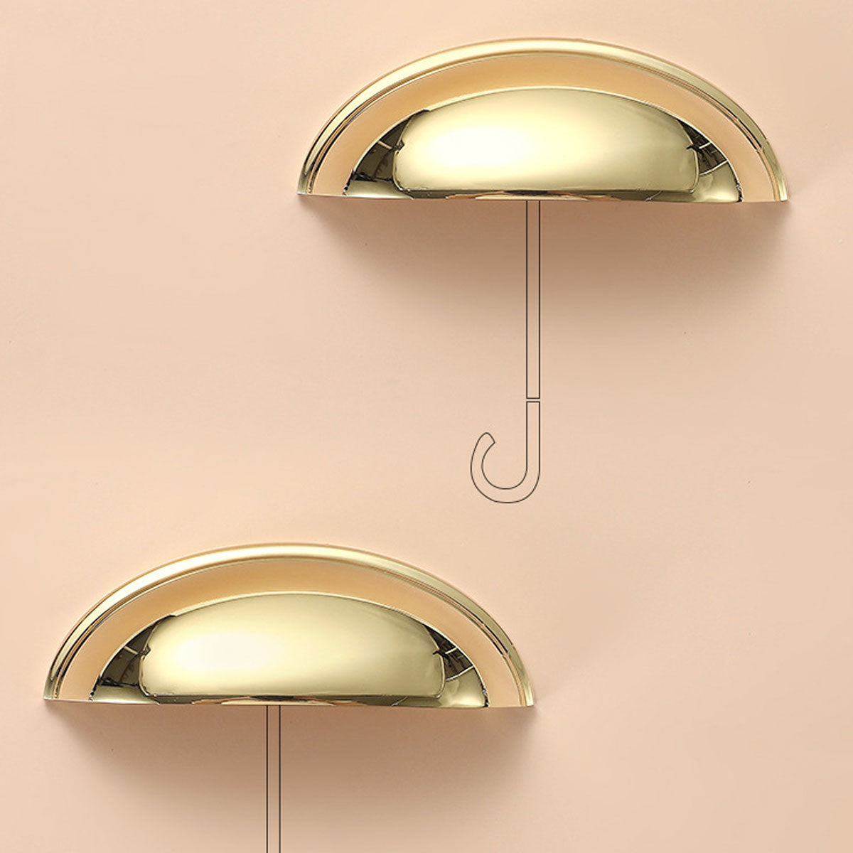 Cabinet Shell Door Pull 98x38x35mm - view 10