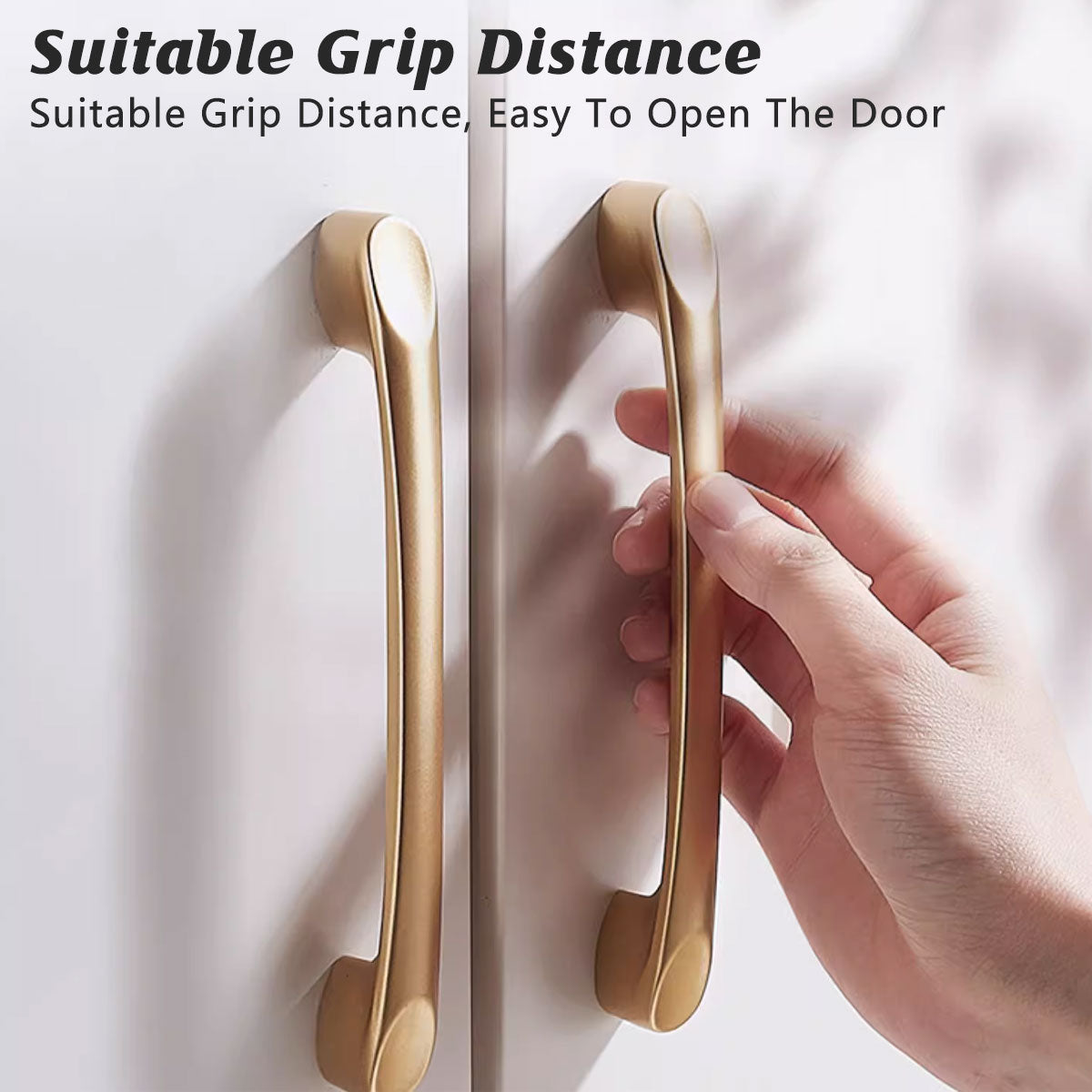 2 Styles Bright Gold Brass Cupboard & Cabinet Door Pull Handle 96-128mm