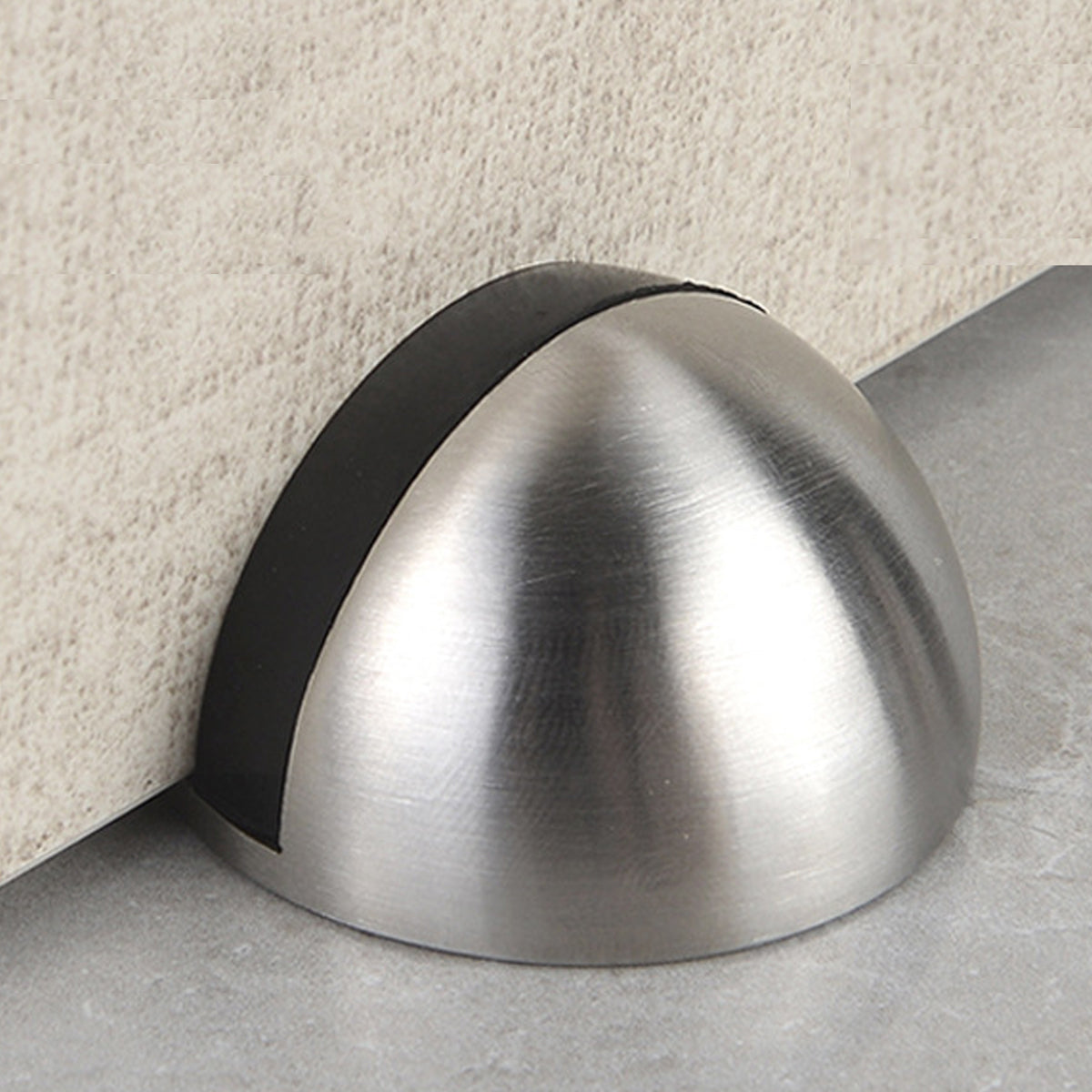 45mm Round Floor-Mount Door Stop with Rubber Bumper