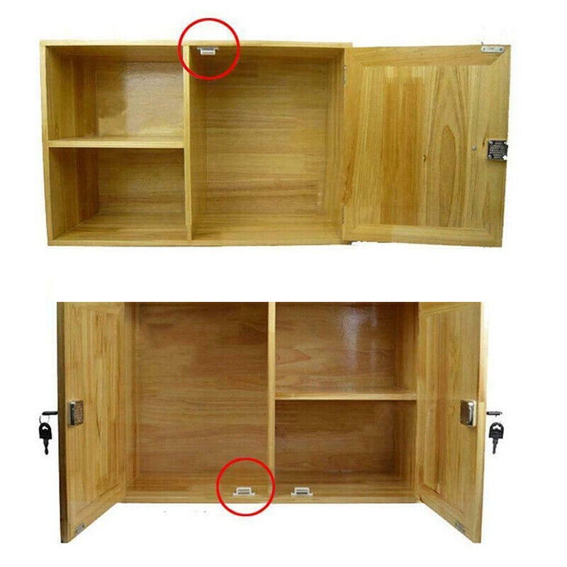 White Concealed Magnetic Cabinet Door Catch Set of 2