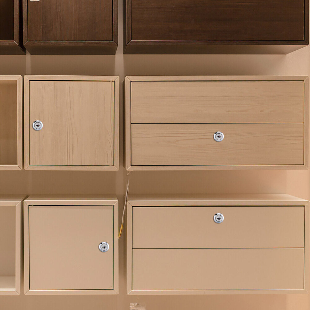 Silver Chrome-Plated Zinc Alloy Cam Lock for Cabinets