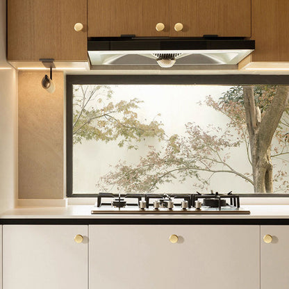 Gold Copper Round Cabinet Knob with Single-Hole Mount