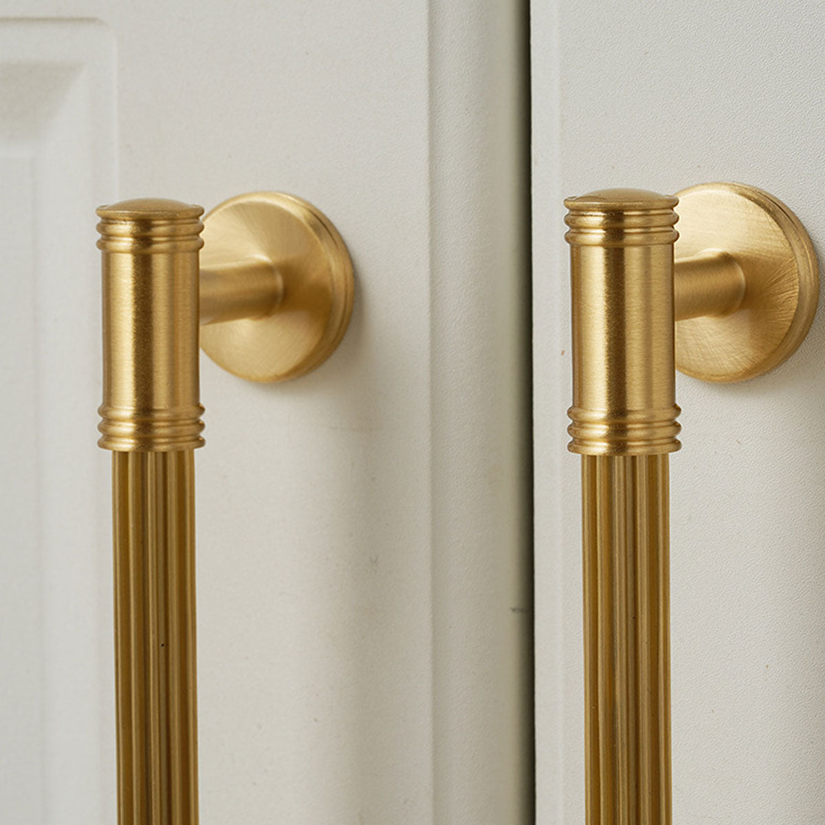 Brushed Brass Cupboard & Cabinet Door Pull Handle & Knob 64–192mm