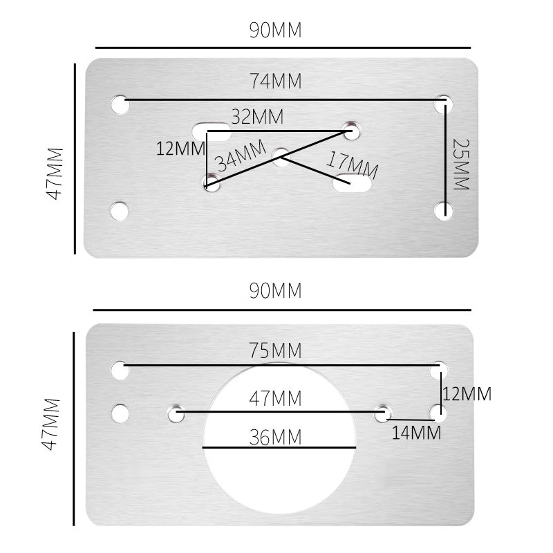 As Pictured Rust-Resistant Stainless Steel Hinge Repair Plate