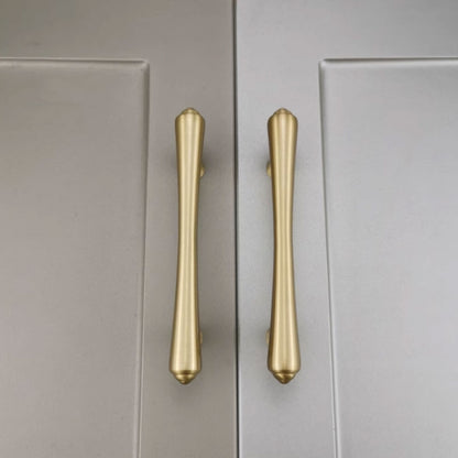Gold Pure Copper Door Handle with 64, 96, 128mm Options