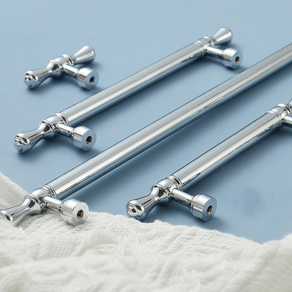 Silver Copper Cabinet Handle with Polished Finish 96–256mm
