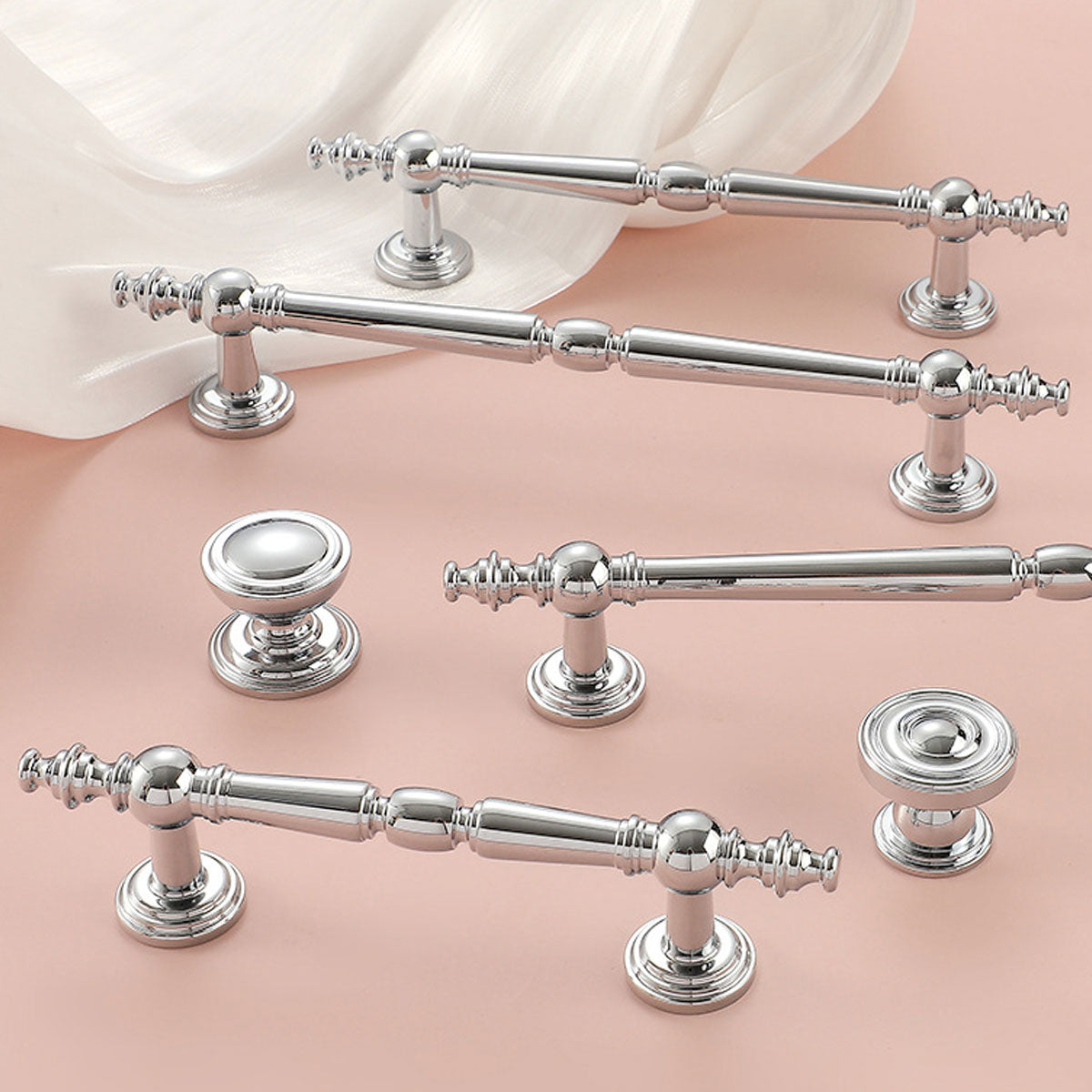 Silver & Gold Brass Cupboard & Cabinet Door Pull & Knob Handle 96-128mm