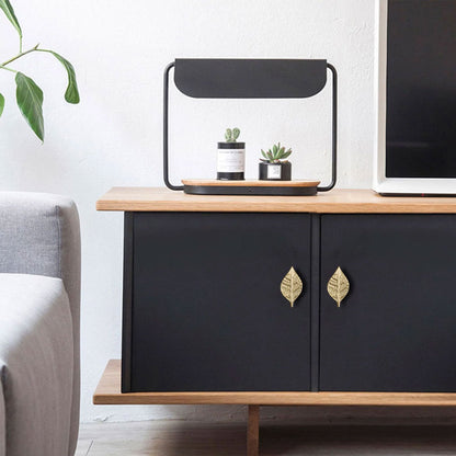 Gold Leaf Shape Metal Cabinet Handle for Drawers and Doors