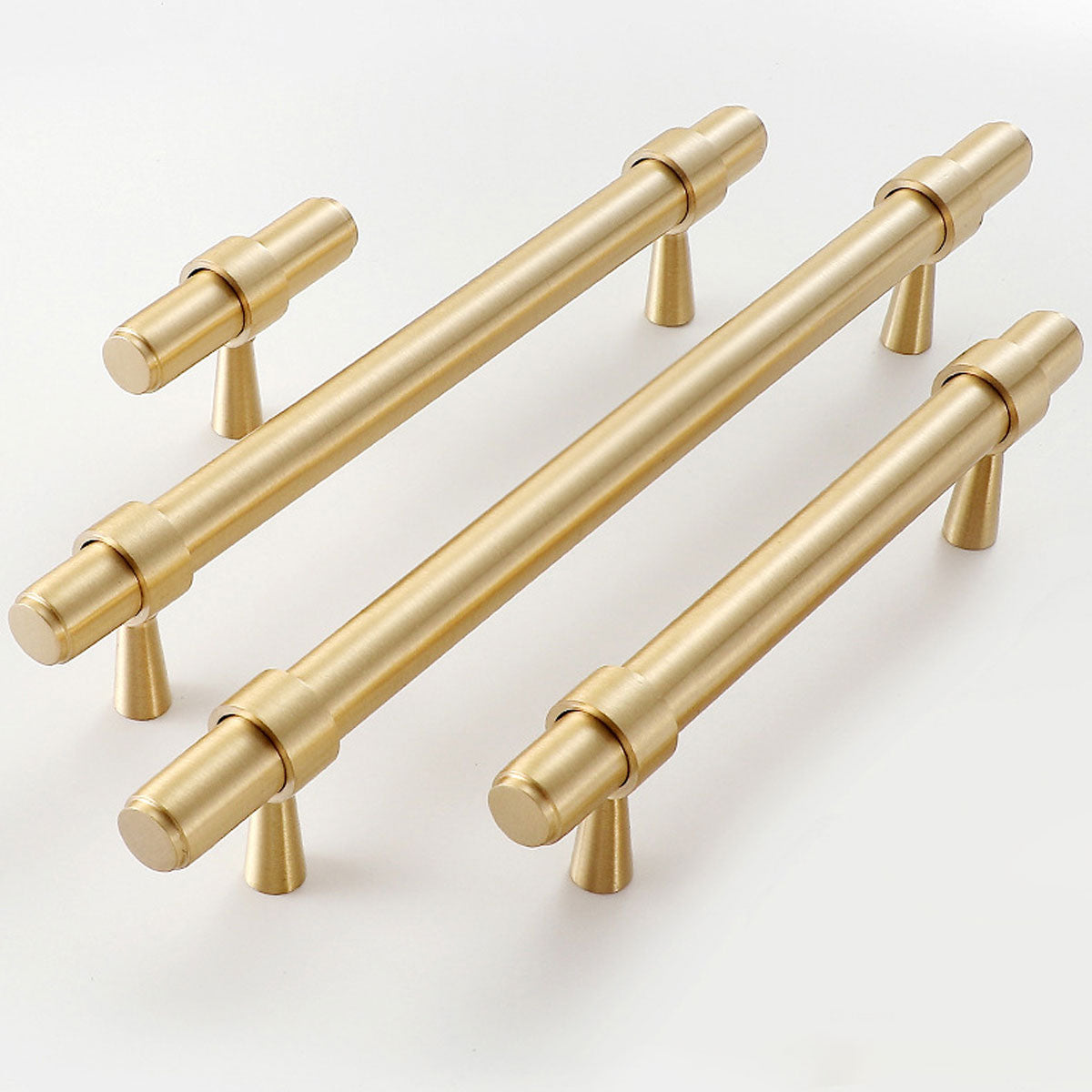 Pure Copper Cabinet Handles with Brushed Finish