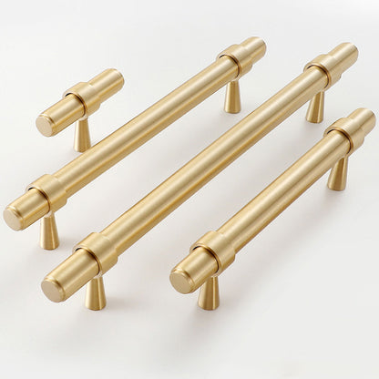 Pure Copper Cabinet Handles with Brushed Finish