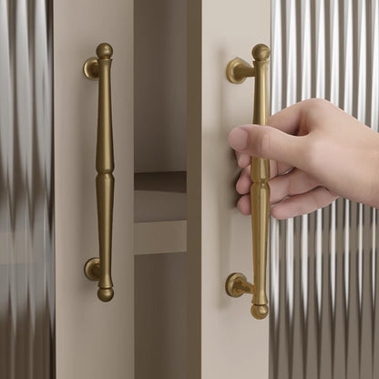 Bronze Brass Cabinet Handle with Brushed Retro Design