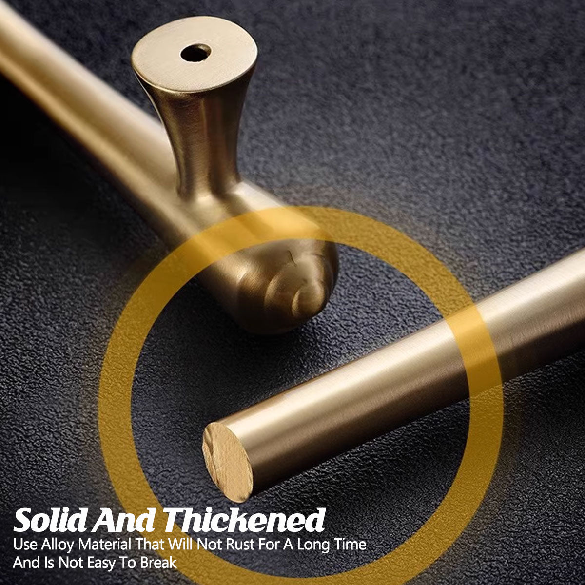 Gold Pure Copper Door Handle with 64, 96, 128mm Options