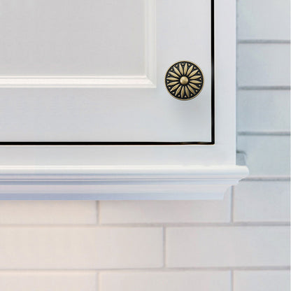 Round Pattern Cabinet Knob Single-Hole with Electroplated Finish