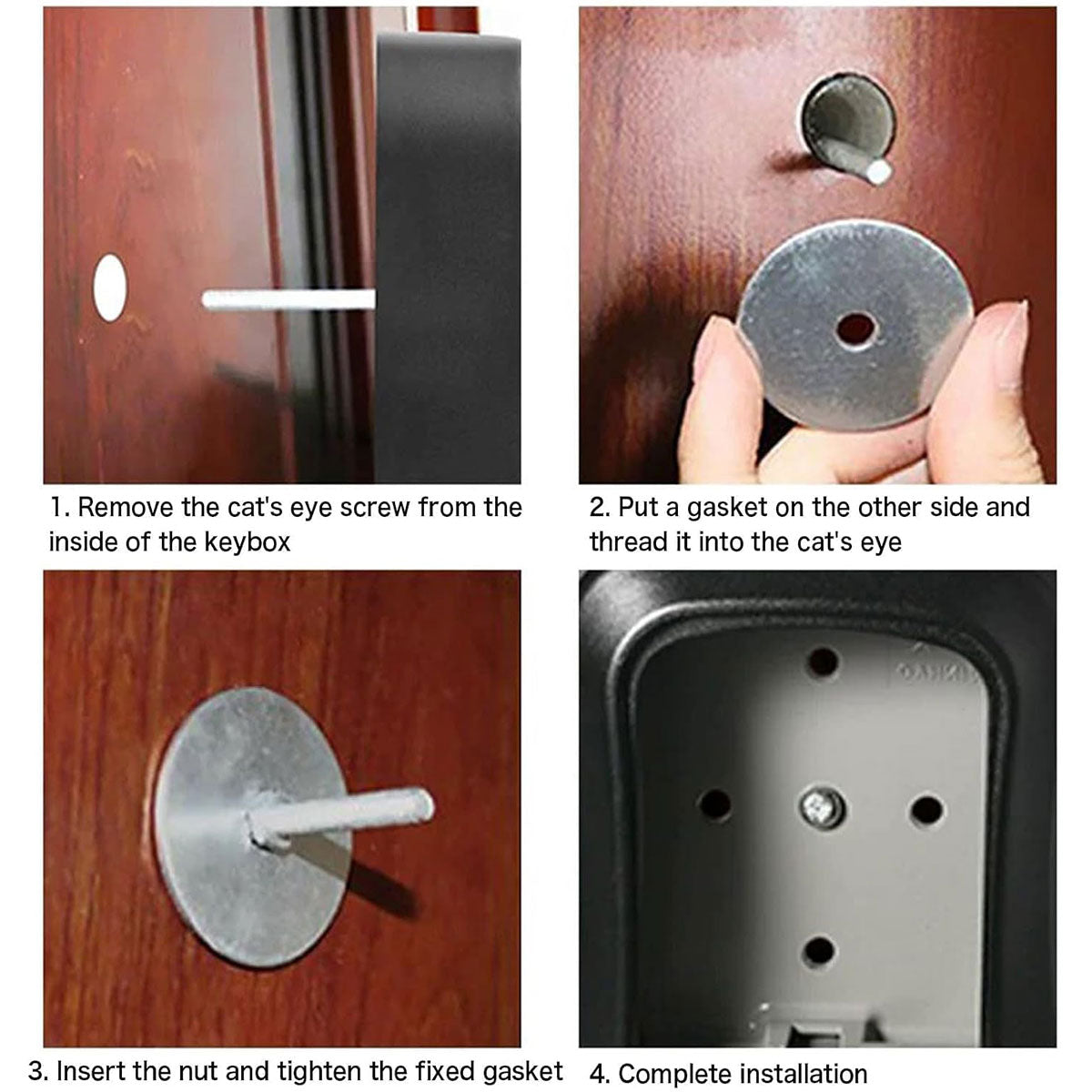 Black and Grey Weather-Resistant Steel Combination Key Box