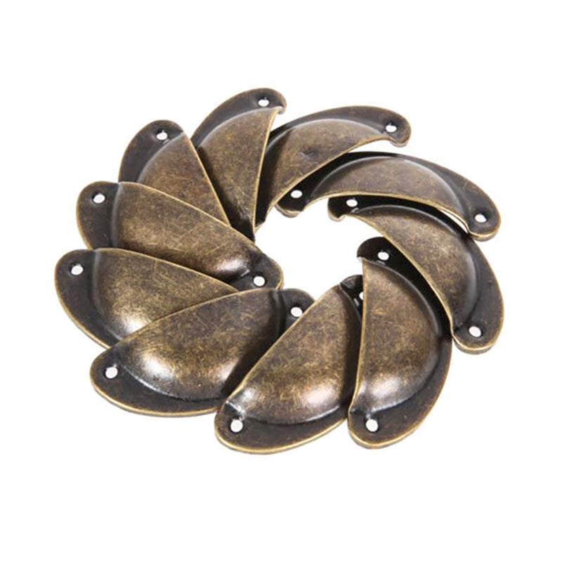 Bronze Antique Finish Iron Cup Cabinet Handle Pulls 30 Pack