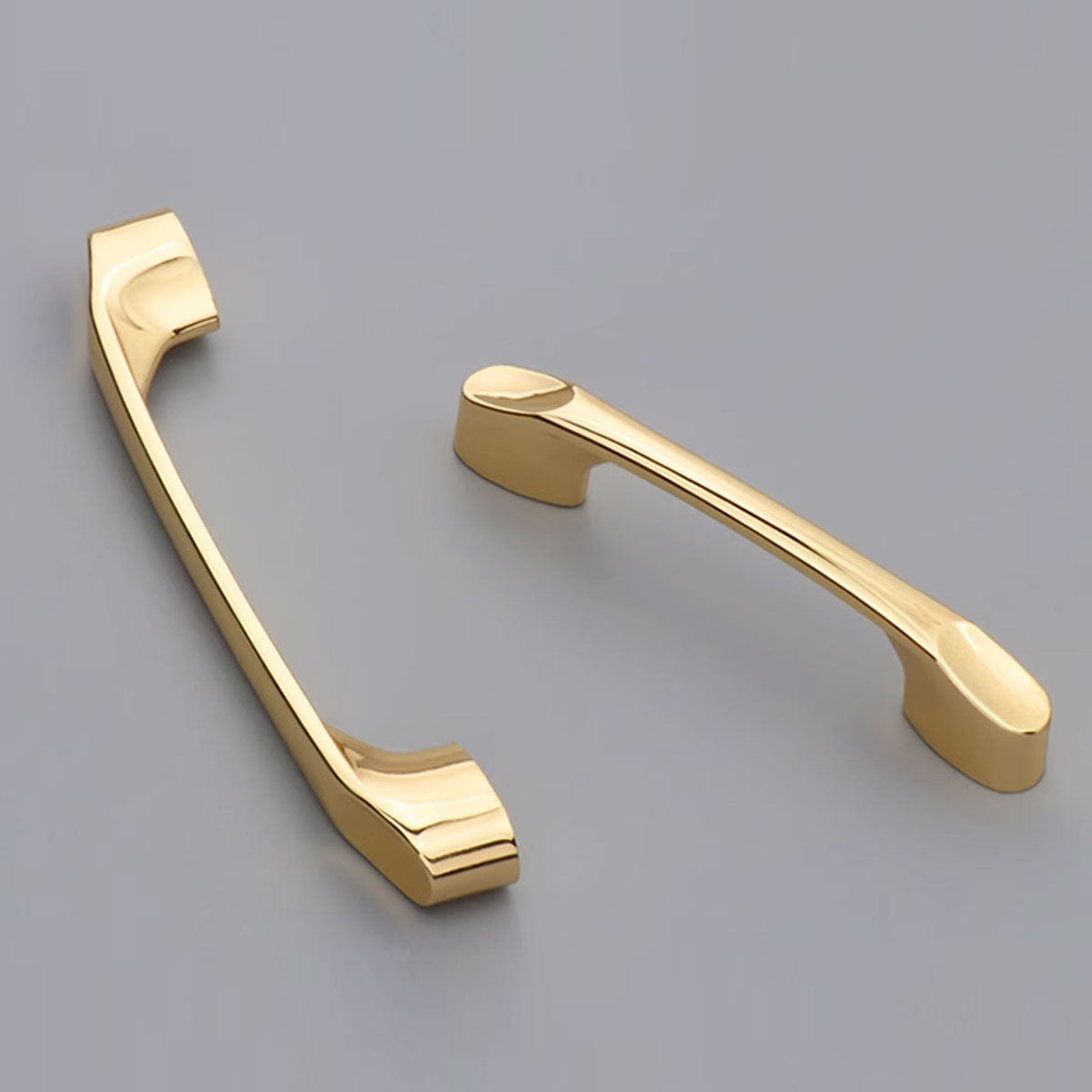 Solid Brass Wardrobe Handle with Bright Gold Finish