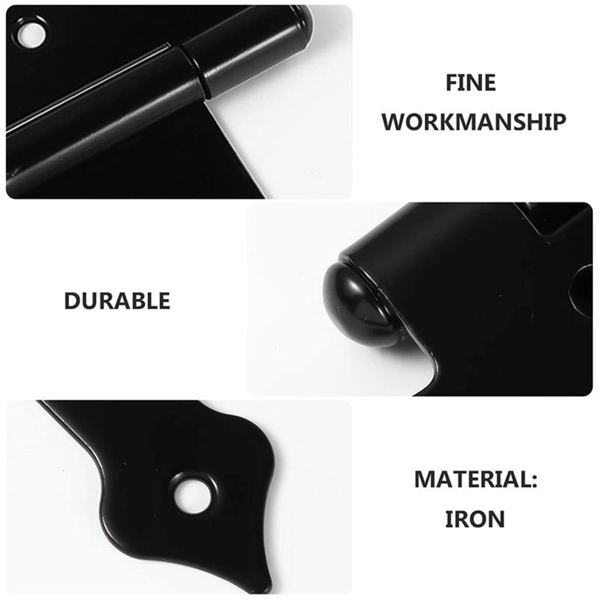 Black Coated Metal Strap T Hinges for Wooden Gate and Barn Door