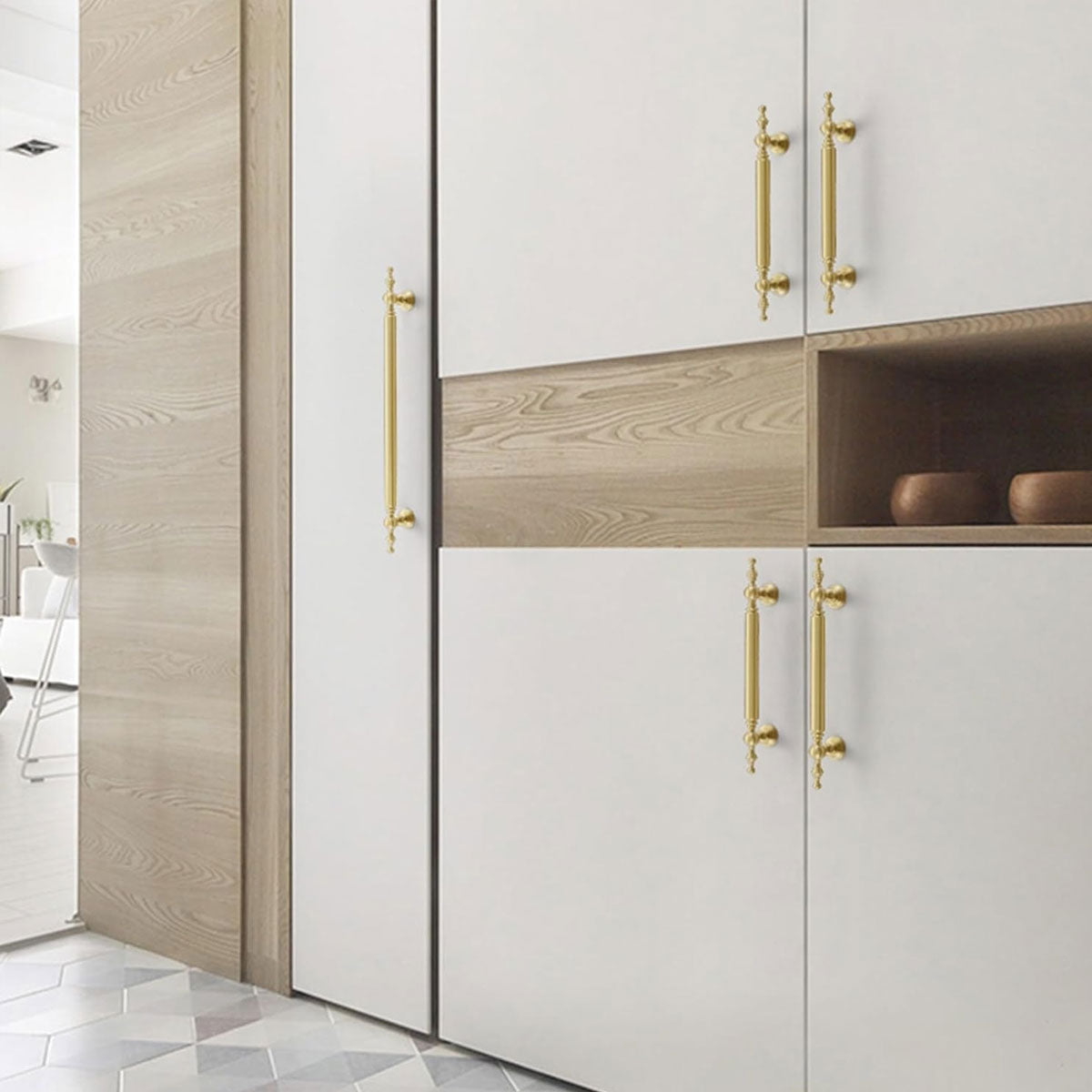 Full Copper Door Handle with Electroplated Finish 16–224mm