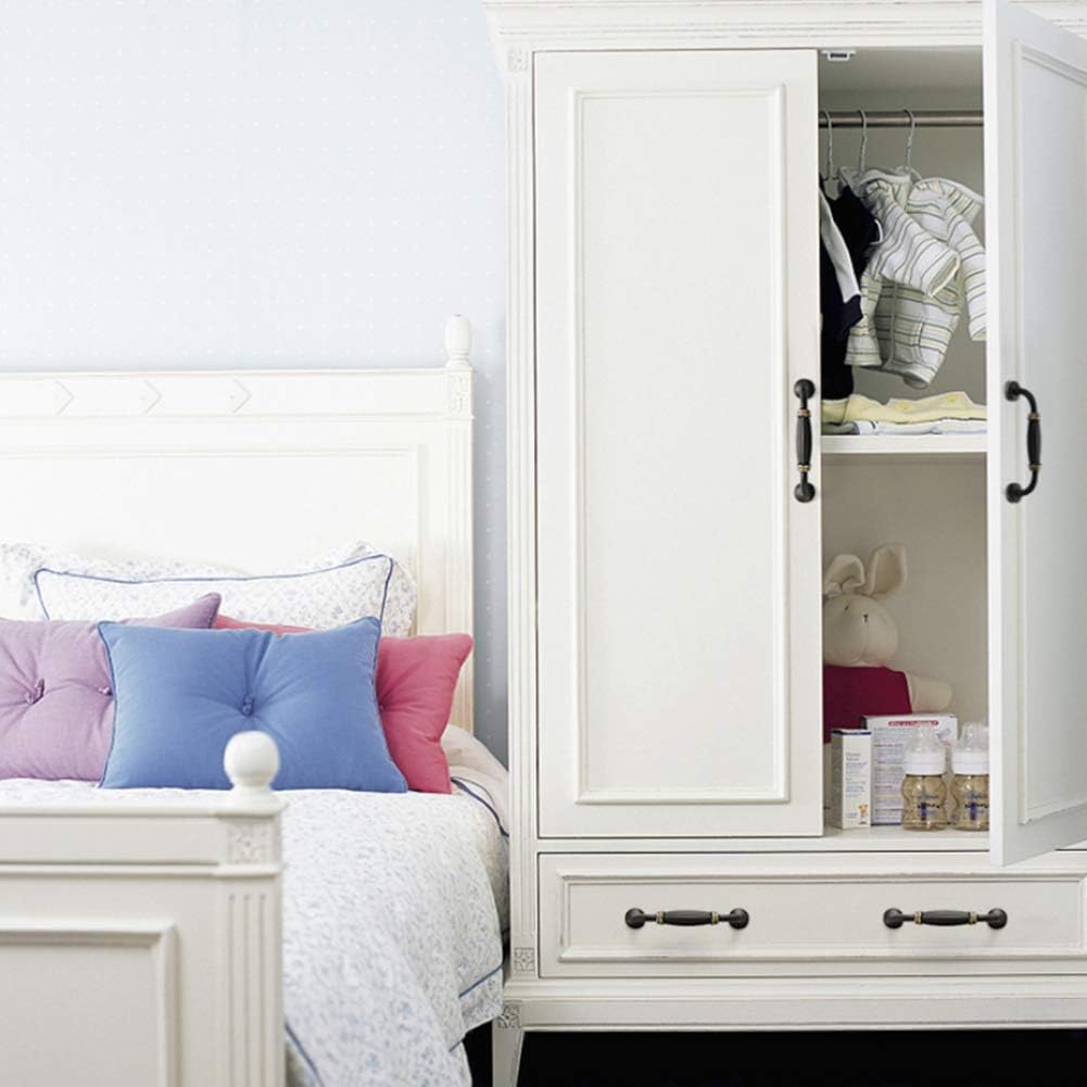 2 Colors Brass Cupboard & Cabinet Door Pull & Knob Handle 96-128mm