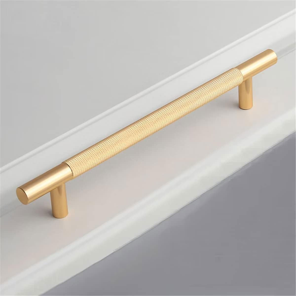 Gold Knurled Full Copper Cabinet Handle for Drawers