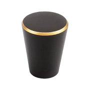 Black Seiko Coated Brass Cupboard & Cabinet Door Knob Single Hole