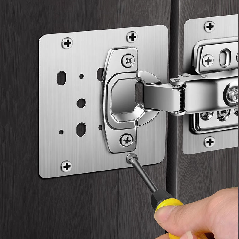 Silver Rust-Resistant Stainless Steel Hinge Repair Plate