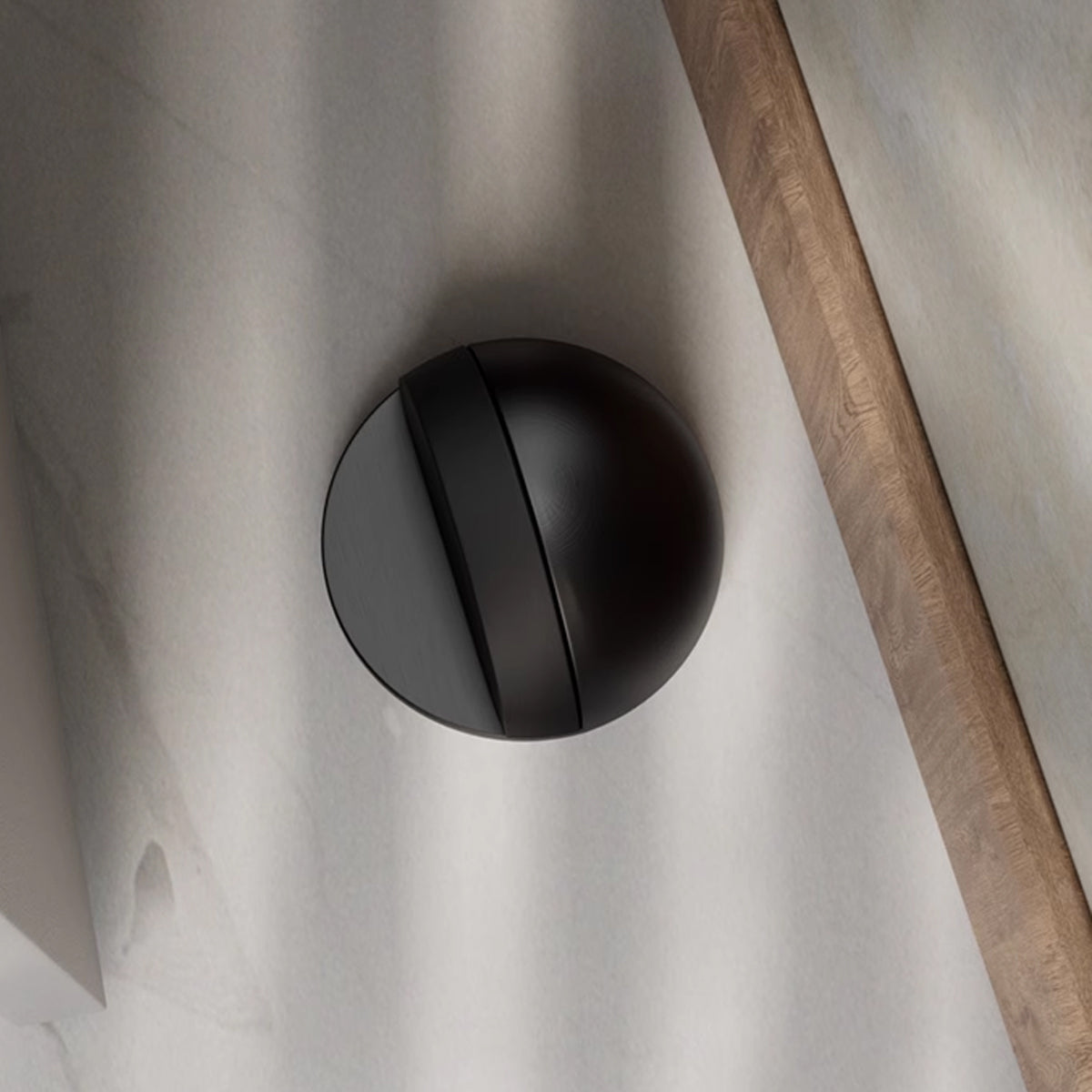 45mm Round Floor-Mount Door Stop with Rubber Bumper