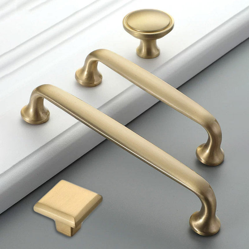 Brushed Brass Cupboard & Cabinet Door Pull & Knob Handle 31-145mm