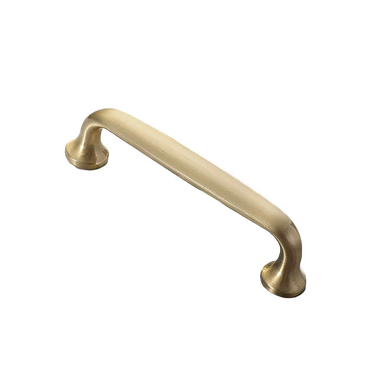Solid Copper Cabinet Handle with Brushed Gold Finish