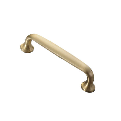 Solid Copper Cabinet Handle with Brushed Gold Finish