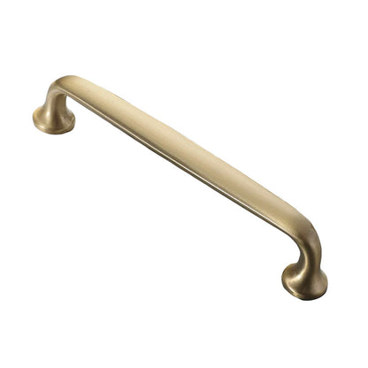 Solid Copper Cabinet Handle with Brushed Gold Finish