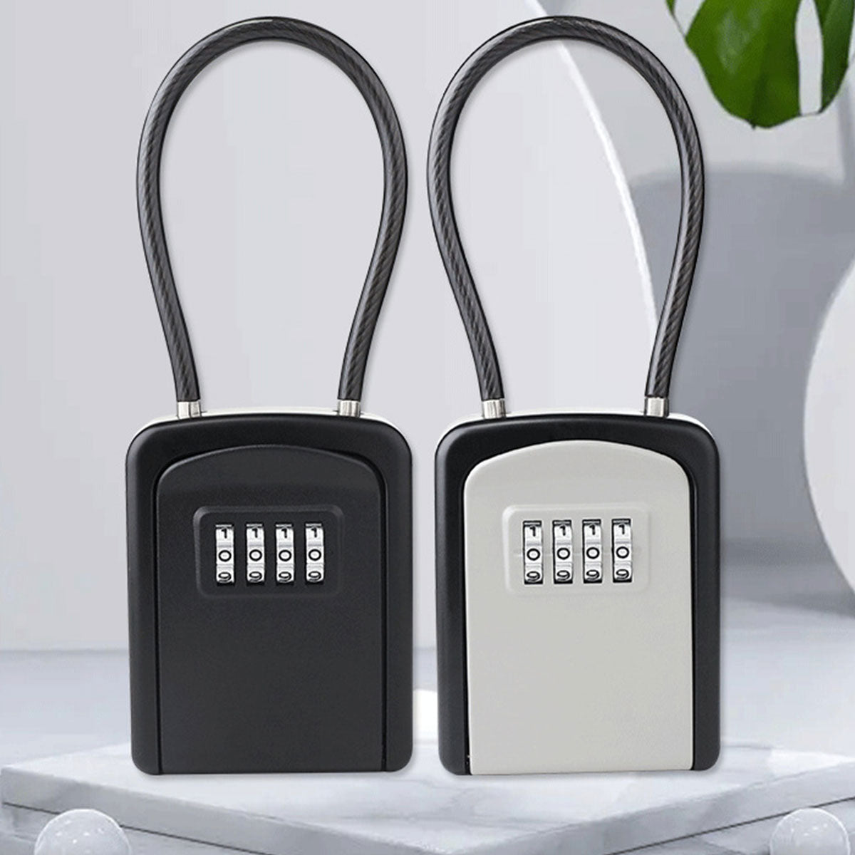 Portable Key Lock Box Hanging Combination Storage Organizer