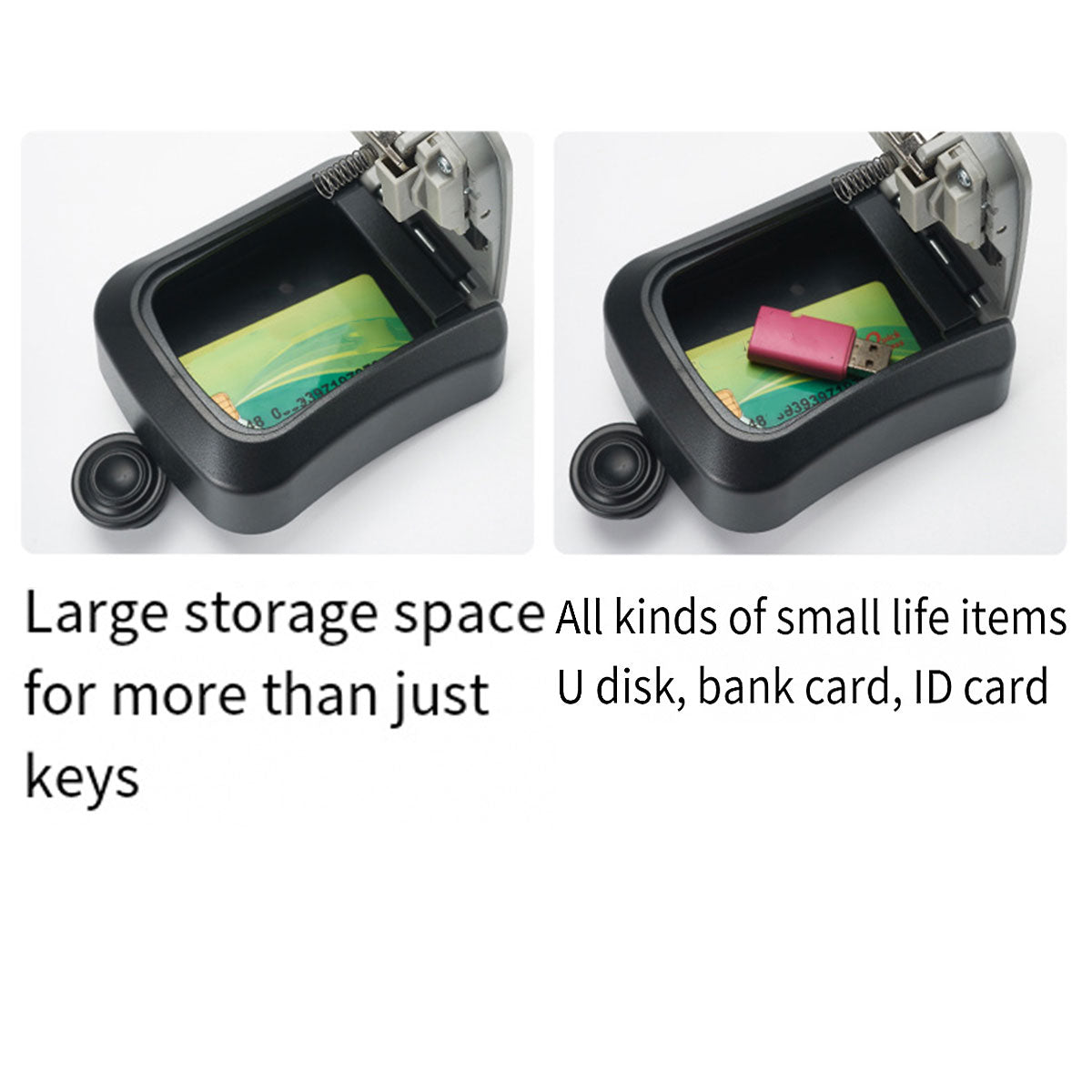 Black and Grey Weather-Resistant Steel Combination Key Box